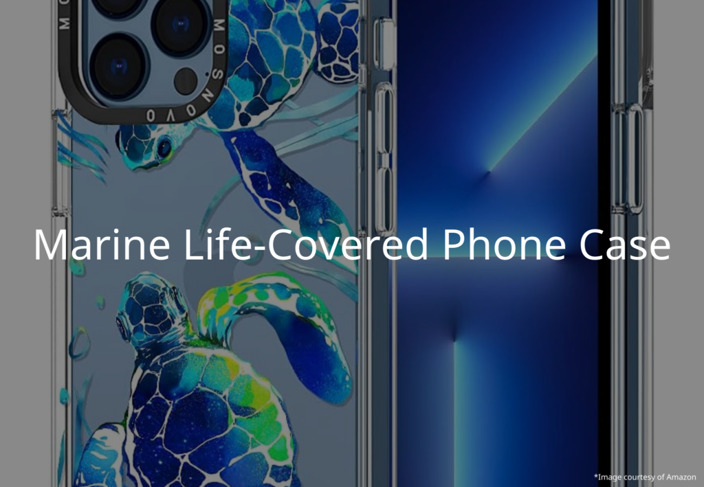marine life covered phone case scuba diver gift idea