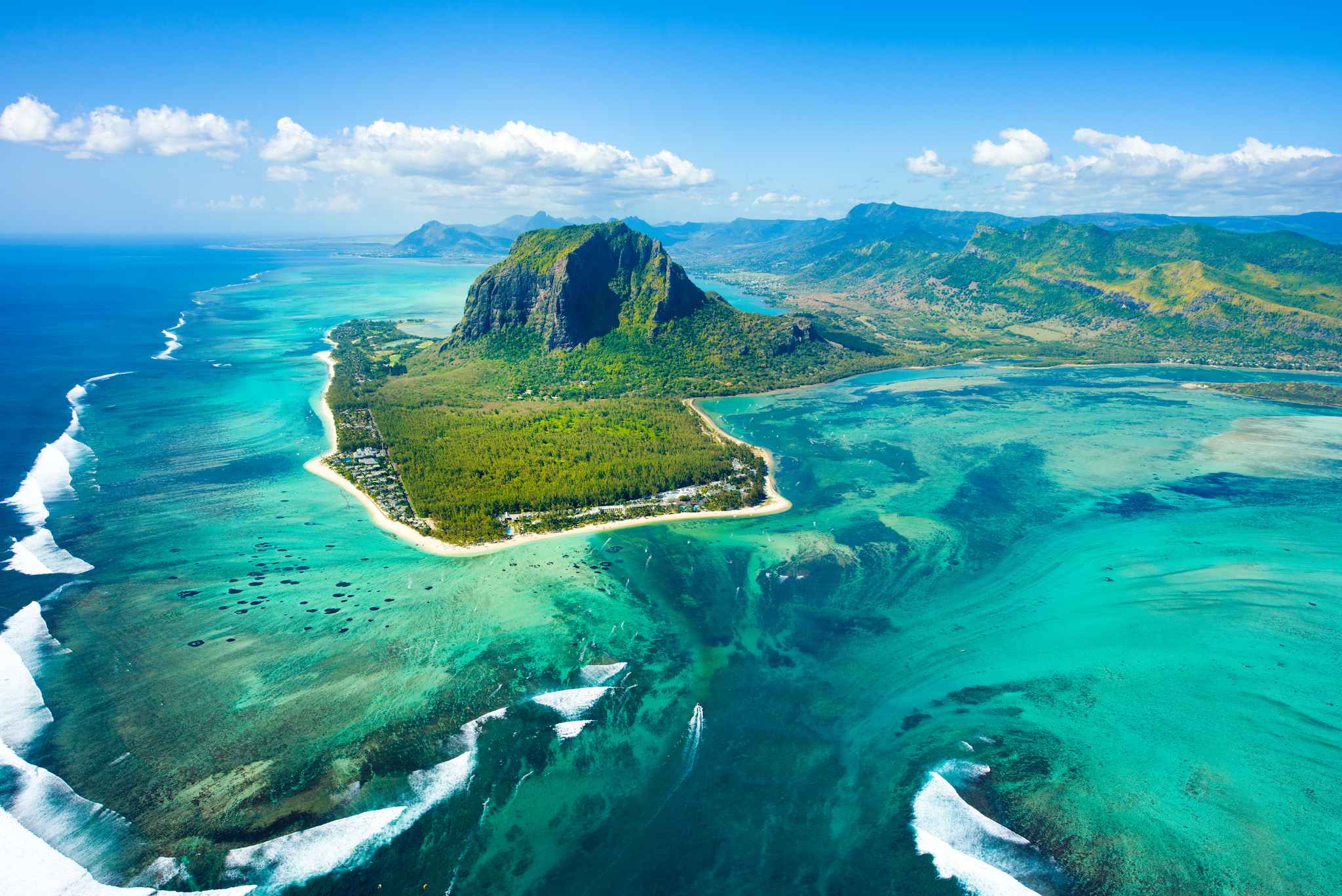 Best Dive sites in Mauritius - drone image