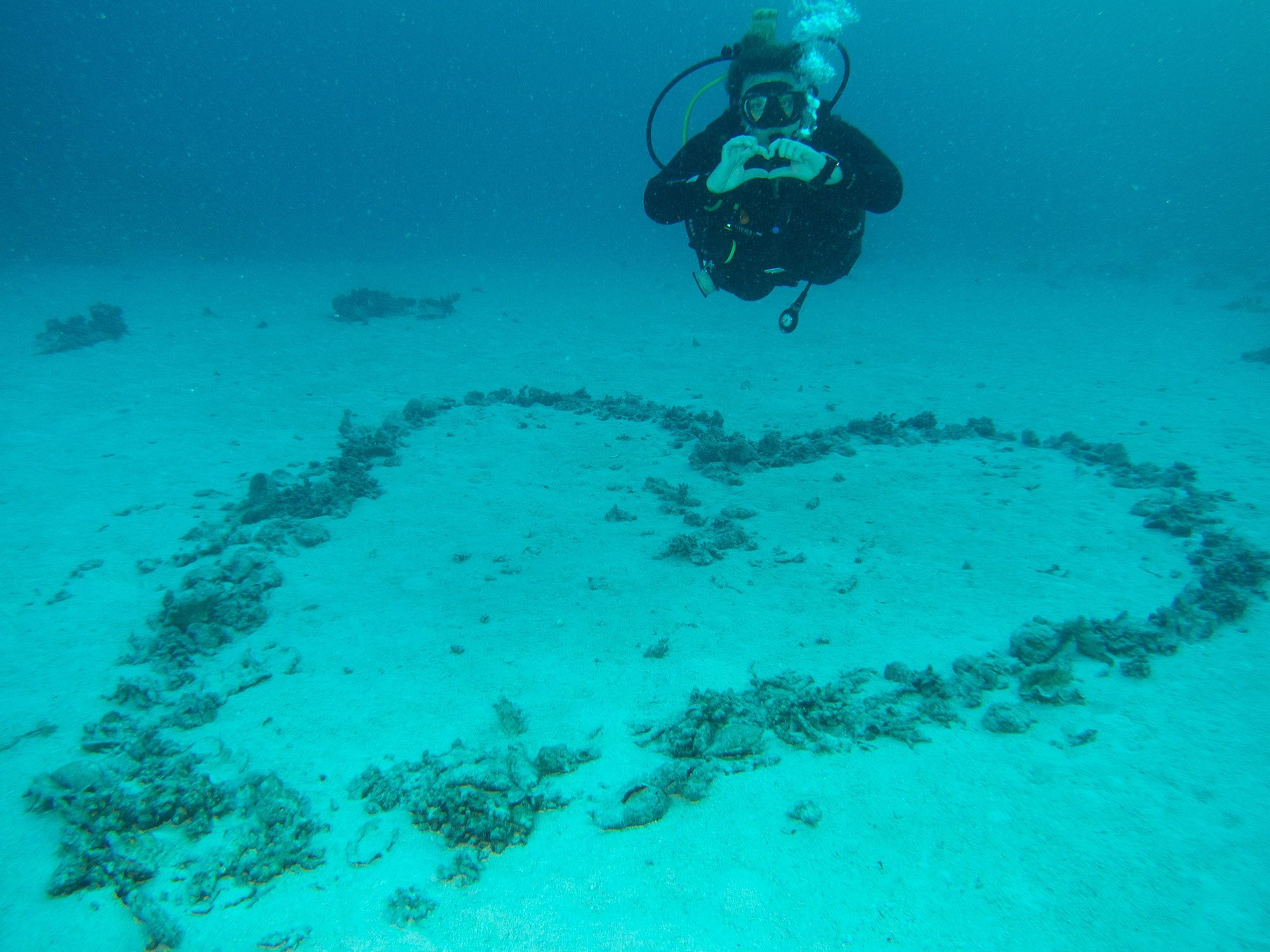 Valentines Day - Heart Underwater - Scuba Diver - Egypt