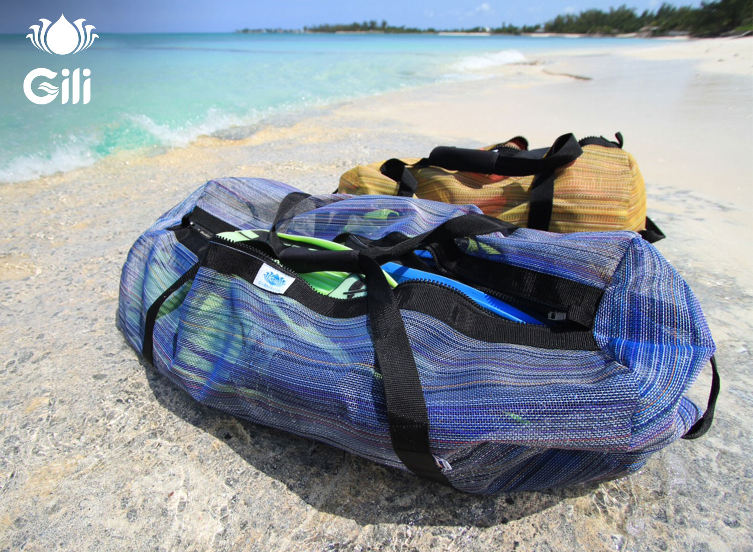 Gili Bags for scuba gear made sustainably as sold in the PADI Loves Marketplace online