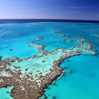 great barrier reef from above
