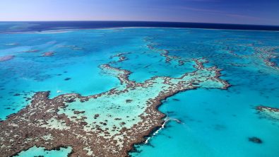great barrier reef from above