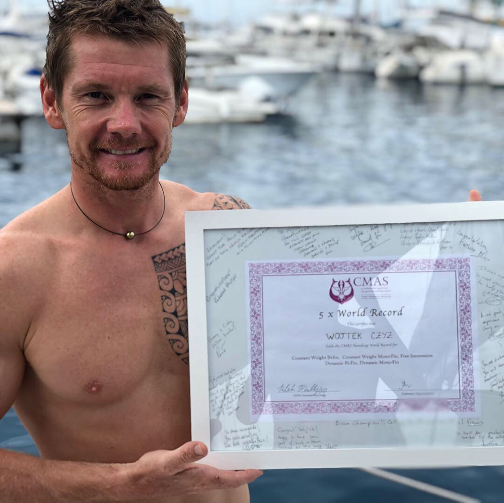 Wojtek Czyz - PADI Instructor - PADI Freediver - World Record Holder