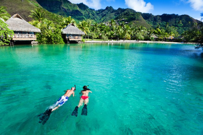 Tahiti - Bora Bora - French Polynesia - Snorkeling Couple