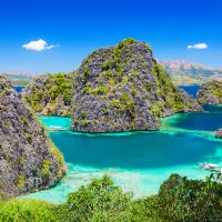 Lush rock islands in Coron Philippines