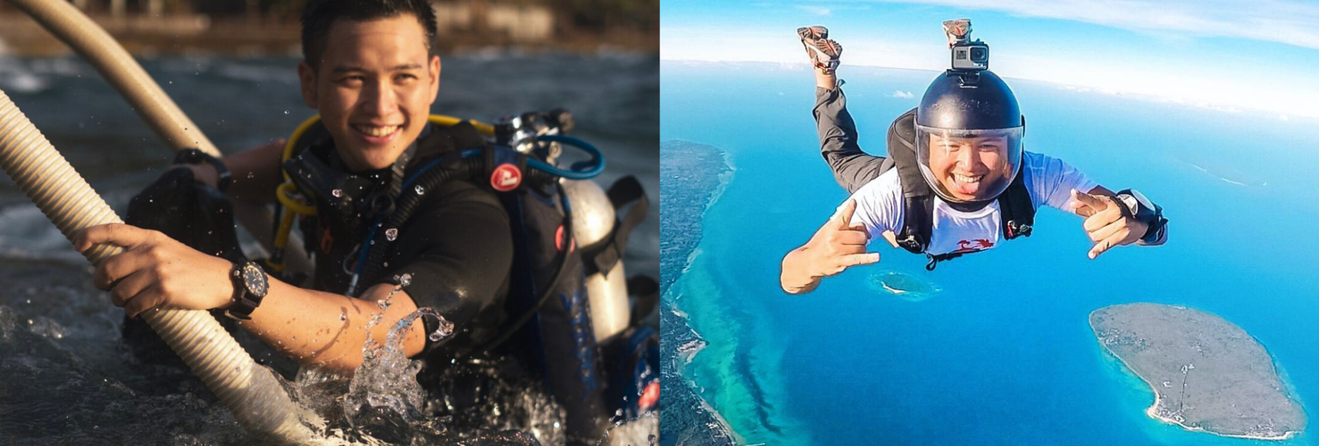 Scuba Diving and Skydiving with Filmmaker Claude Evangelista