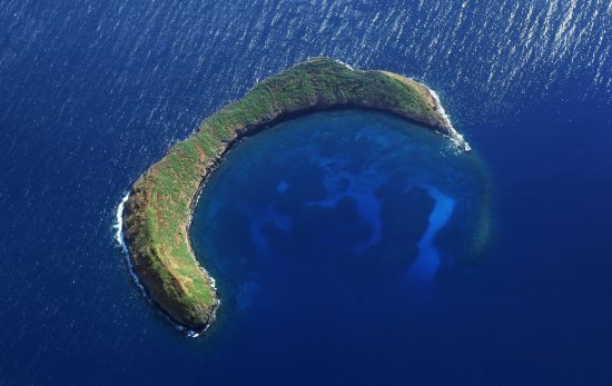 Holokini Crater Aerial View