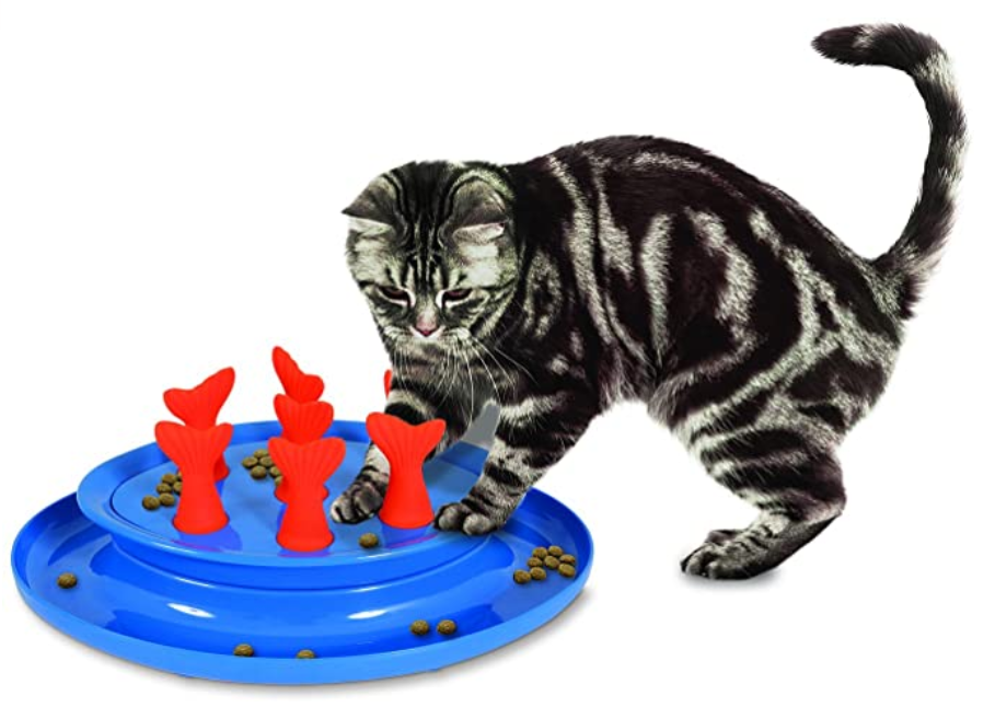 cat puzzle feeder - ocean themed