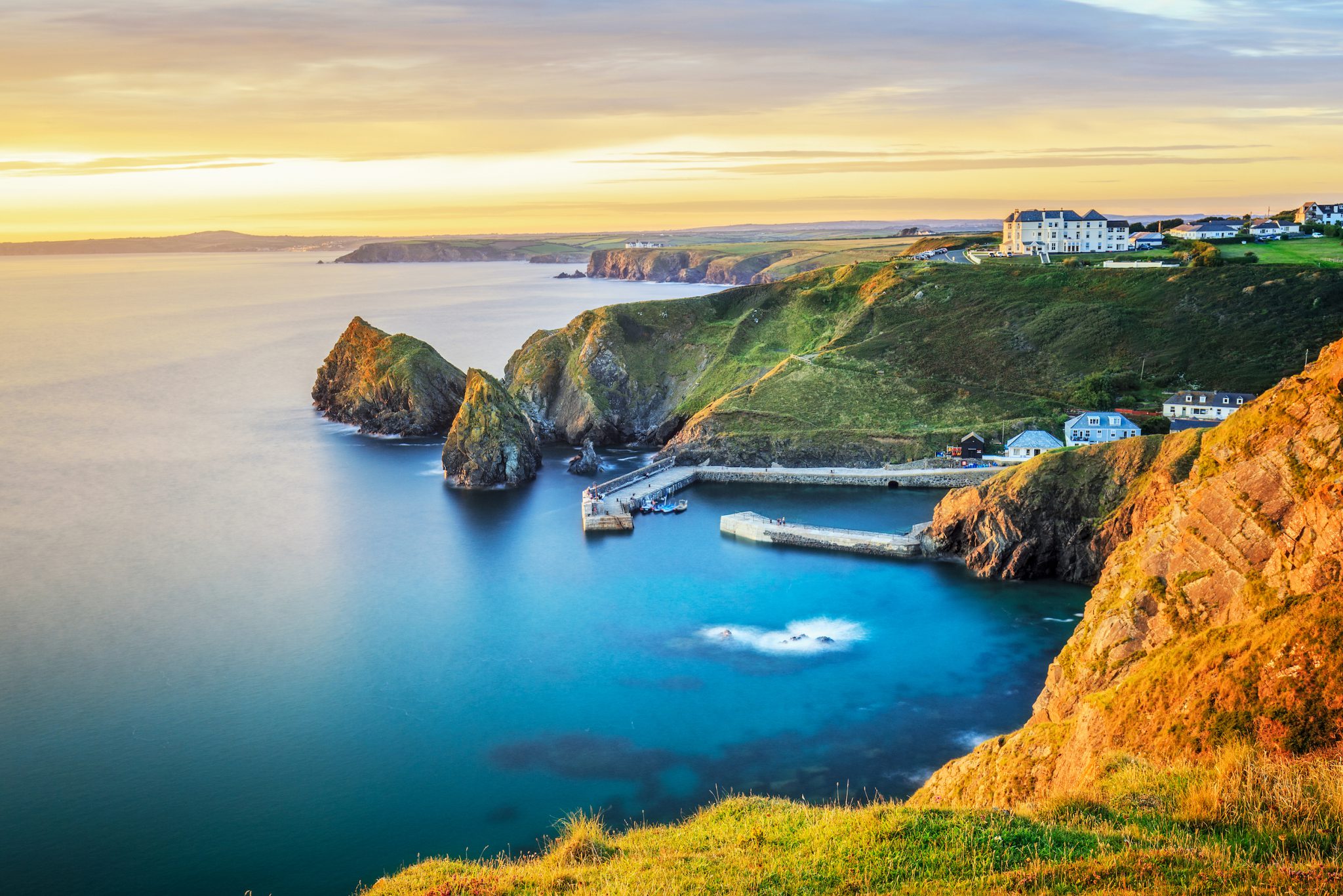 a view of the coast in Cornwall