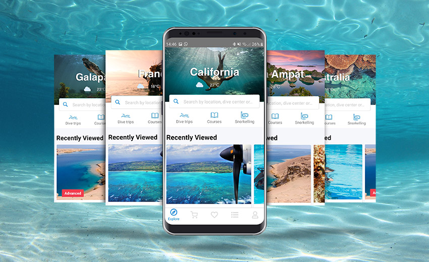 Pubblicità dell'app PADI Adventures