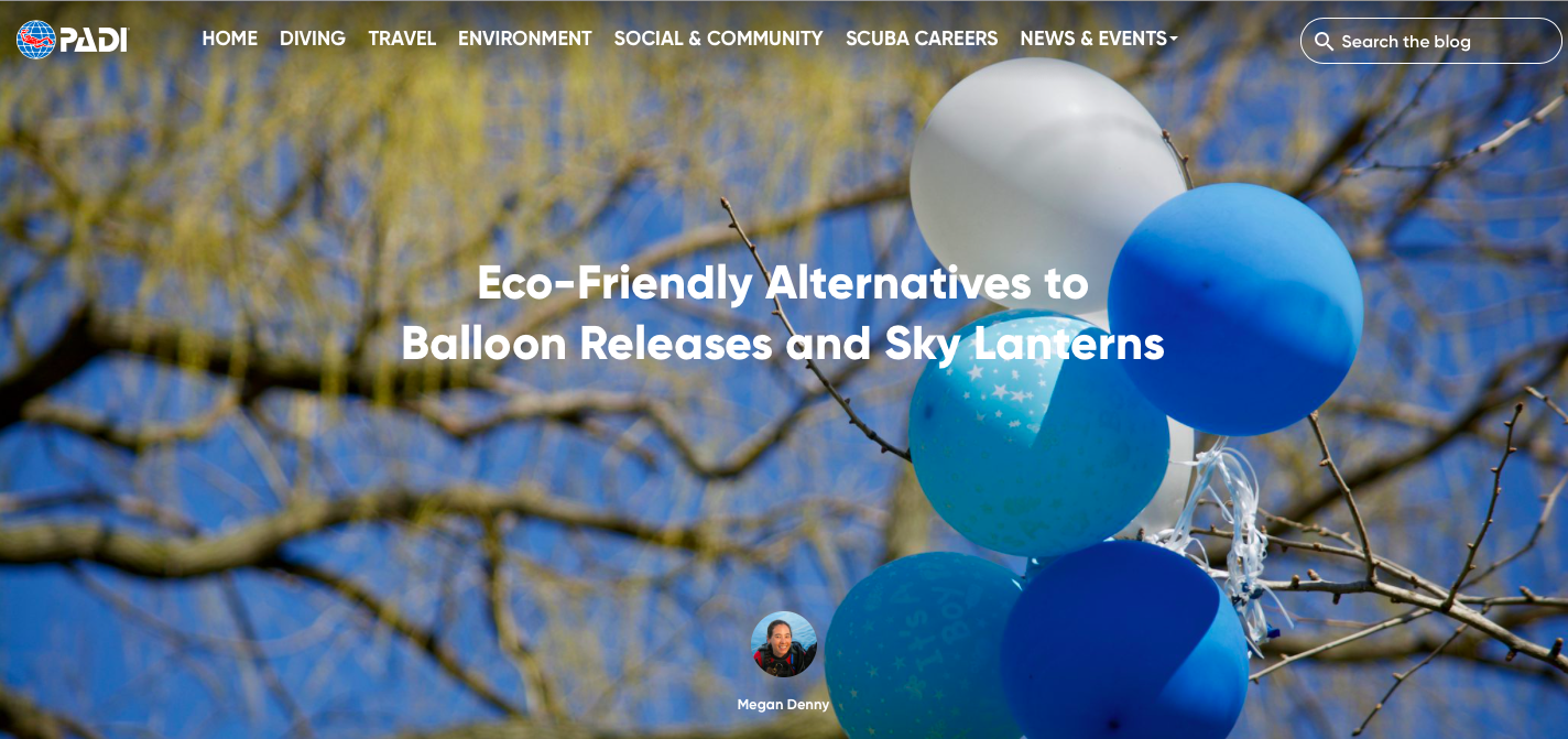 Eco-Friendly Alternatives to Balloon Releases PADI Blog