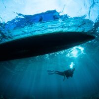 diver on a boat dive in Indonesia