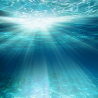 Underwater sun rays