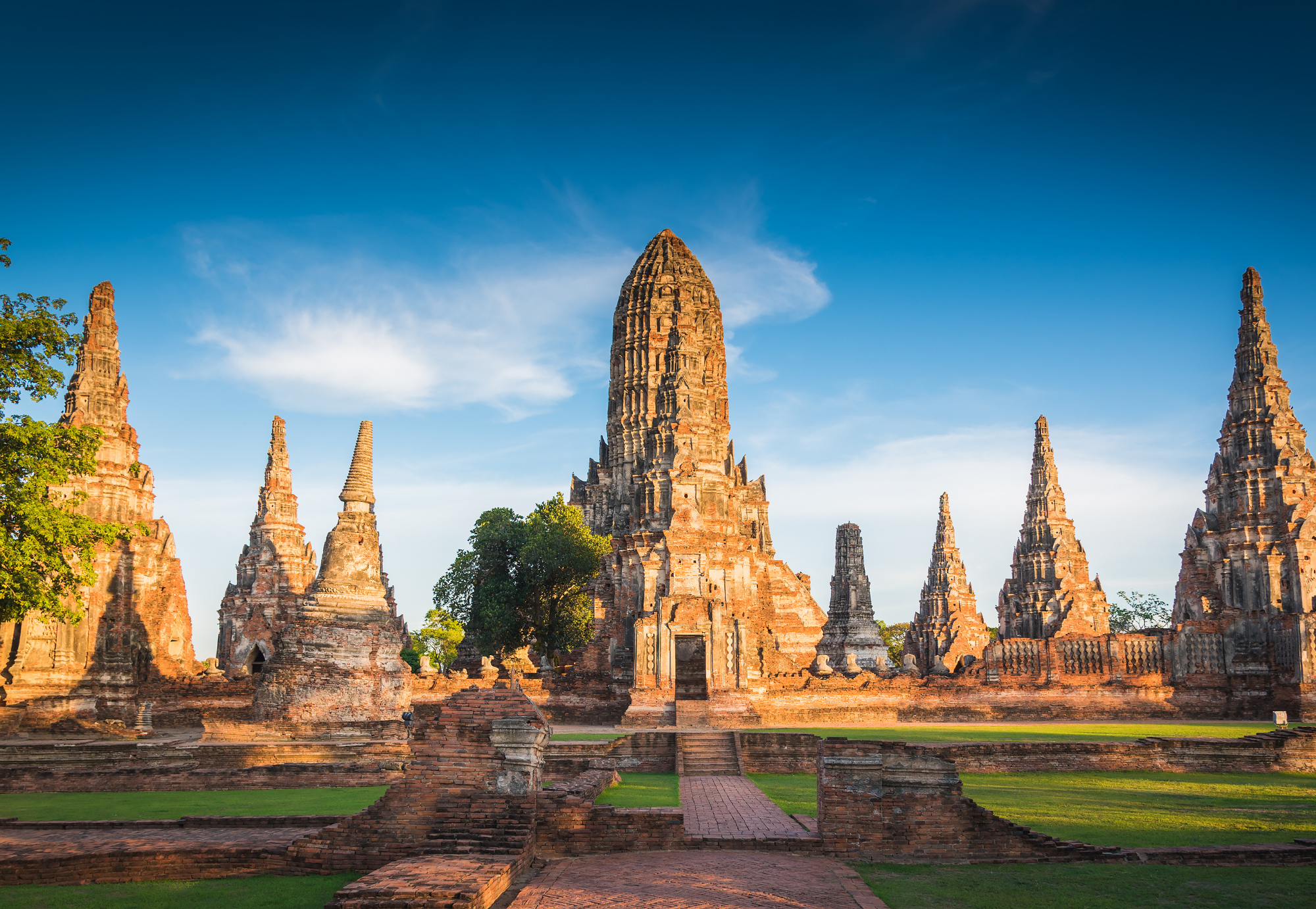 Sacred temples in Thailand Wat Chaiwattanaram, Ayutthaya, is one of many temples in Thailand, one of the top destinations with more than scuba diving