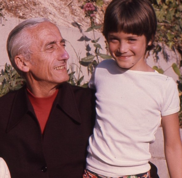 Jacques-Yves Cousteau and Fabien Cousteau