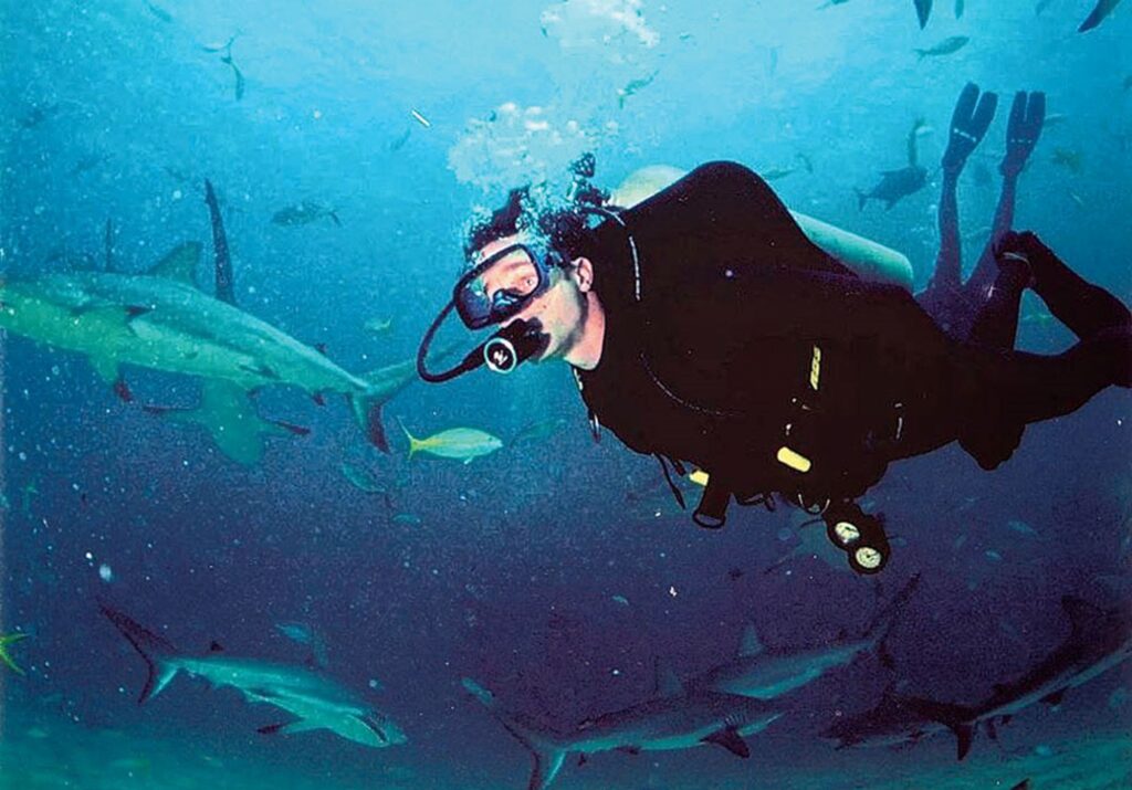 Fabien Cousteau diving 