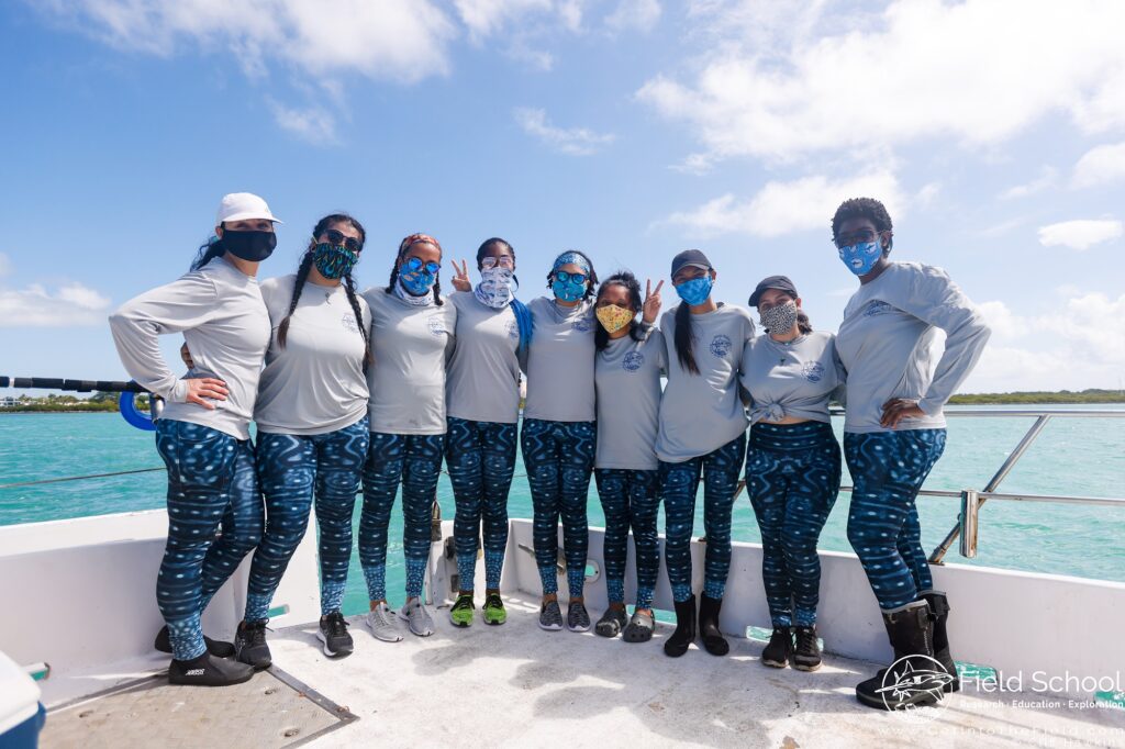 A group of black women scientists join a shark research boat