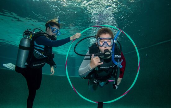 underwater drills at divers den