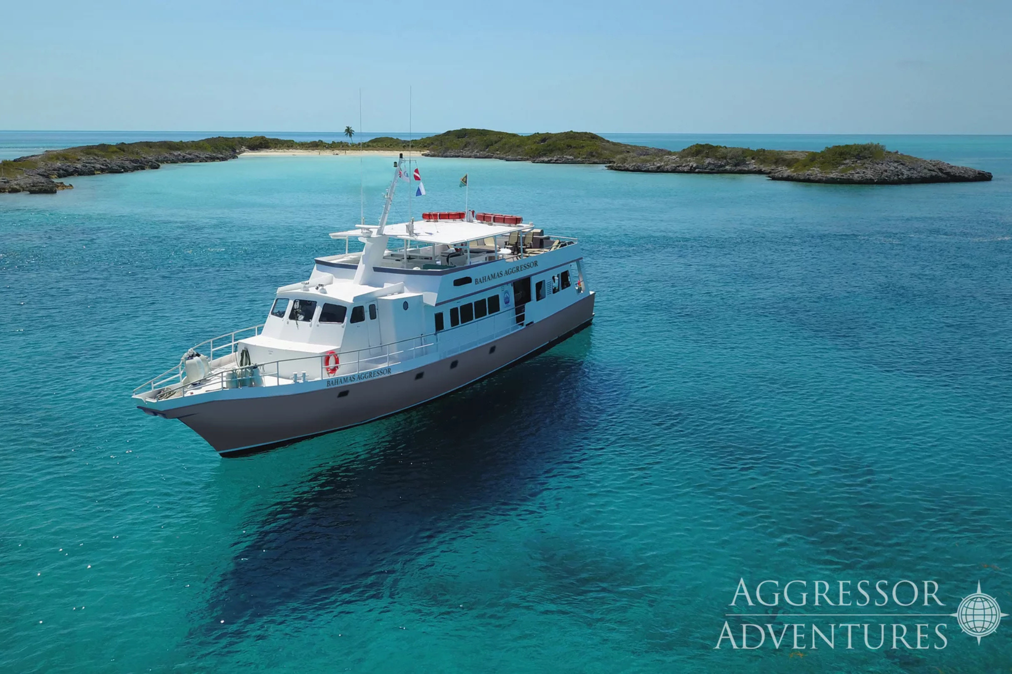 Liveaboard, Aggressor, on the water in the Bahamas