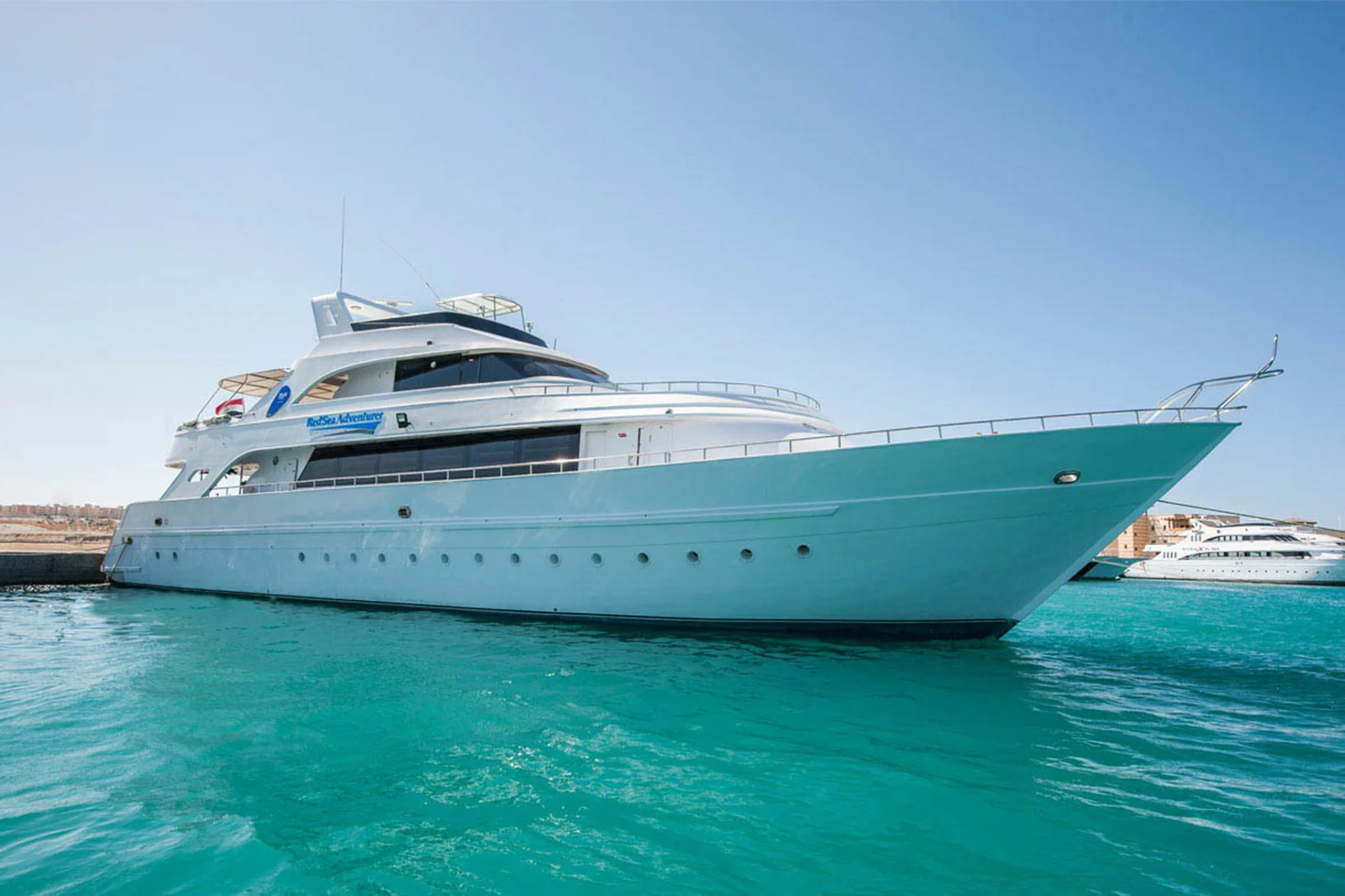 Liveaboard, MY Blue Adventurer, on the water in Egypt