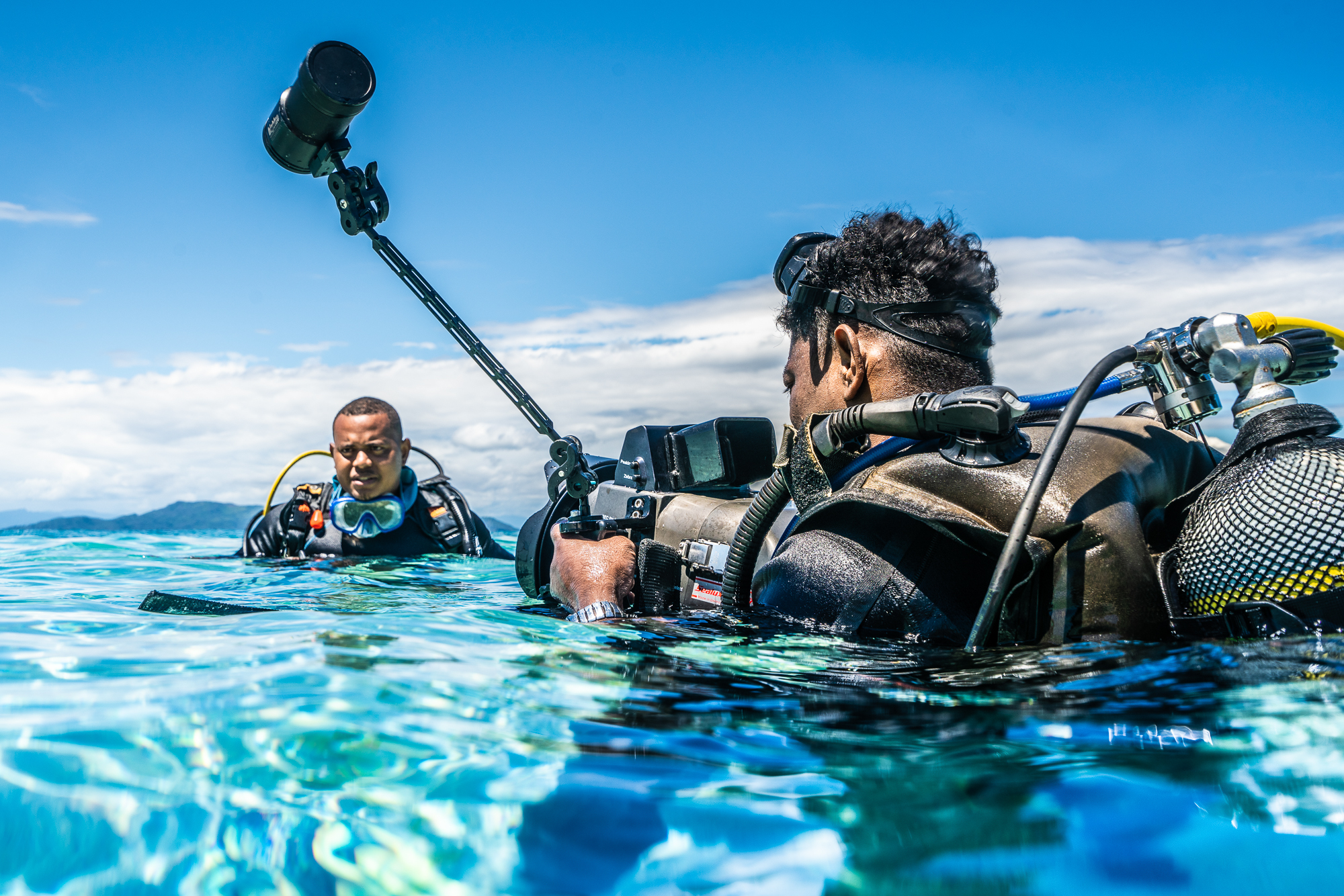 padi torchbearer michele strogoff goff filming underwater