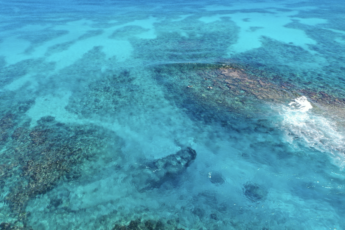 Surfing at “Shipwreck Reef,” Middleton Reef. Image by Captain Nate Porter.