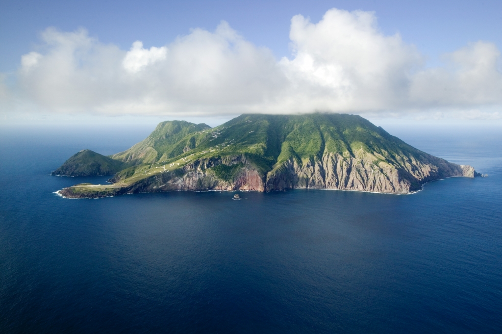 The volcanic island of Saba, which offers some of the best scuba diving in the Caribbean for beginners and advanced divers