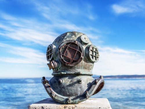 dive helmet history of diving