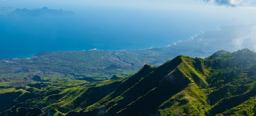 Mountain range in Cape Verde, an ideal winter sun diving destination