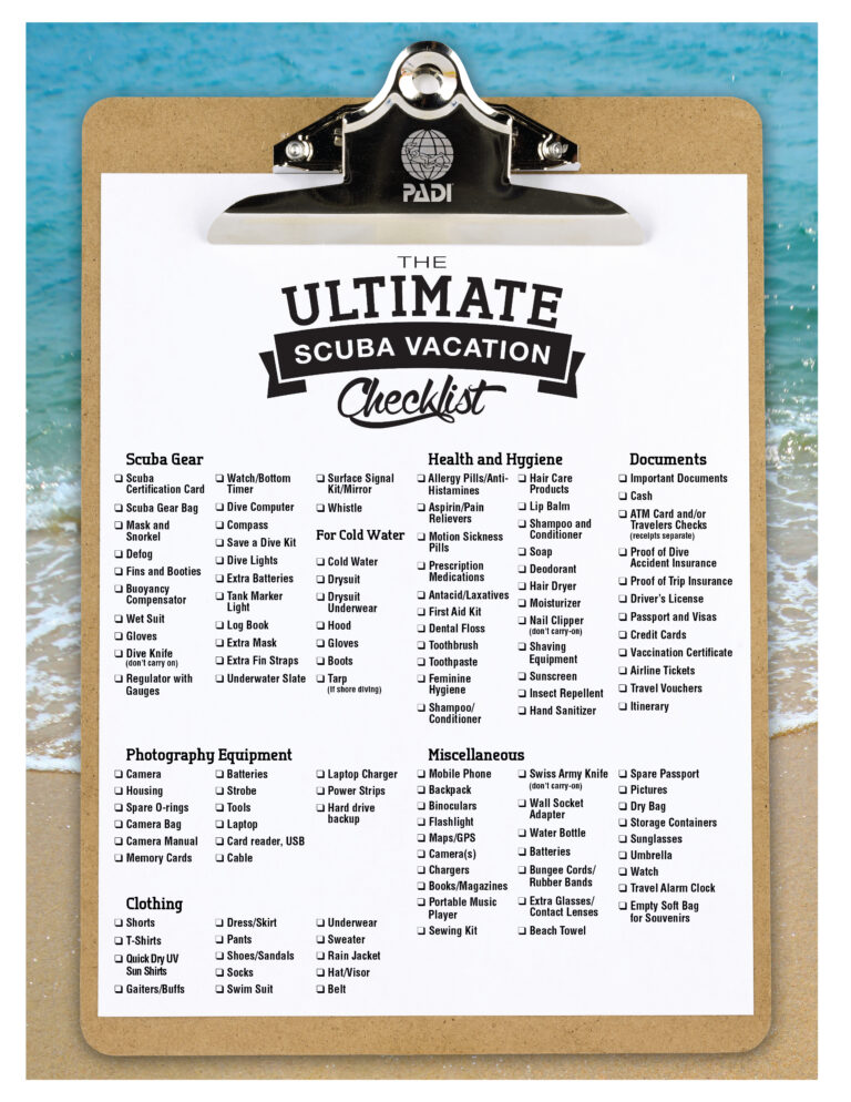 The Ultimate Scuba Vacation Packing List