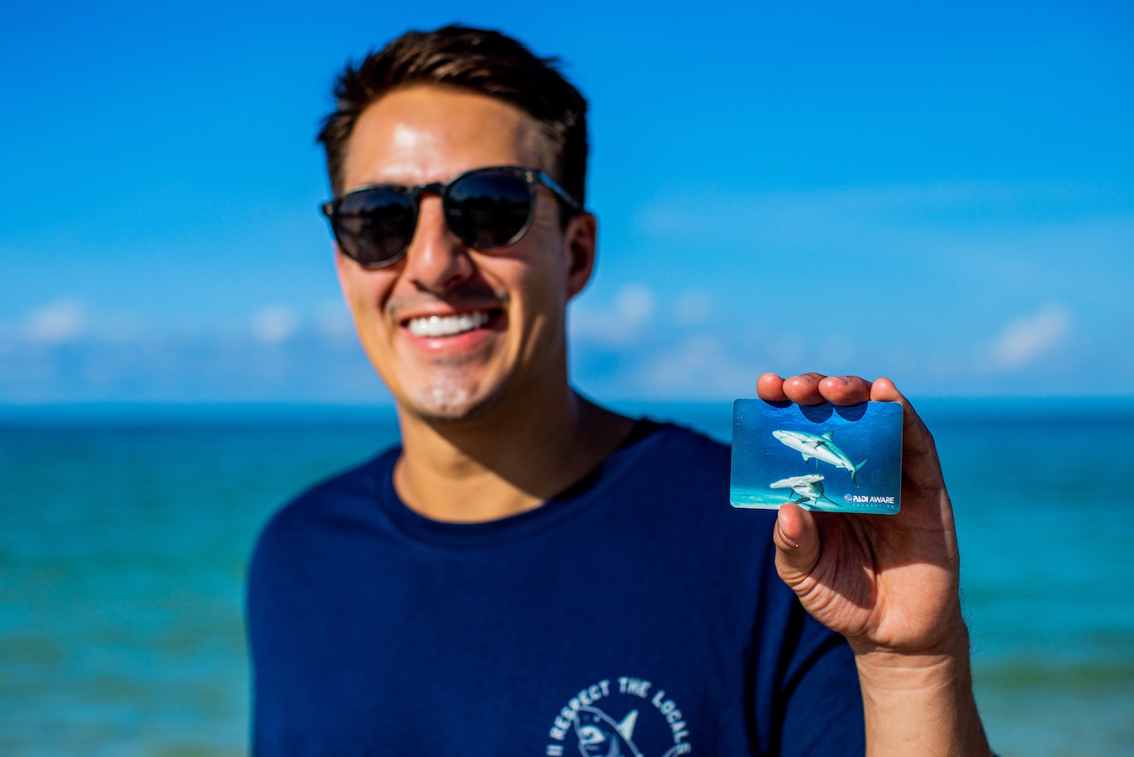 two sharks aware certification card