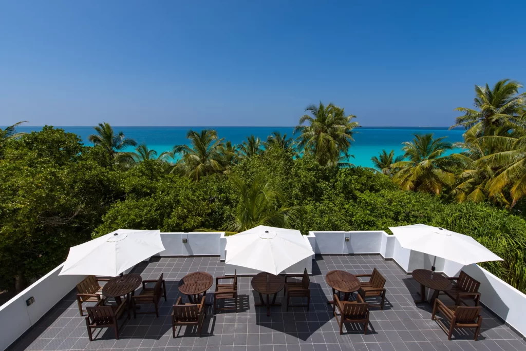 the view at boutique beach all-inclusive hotel in the Maldives