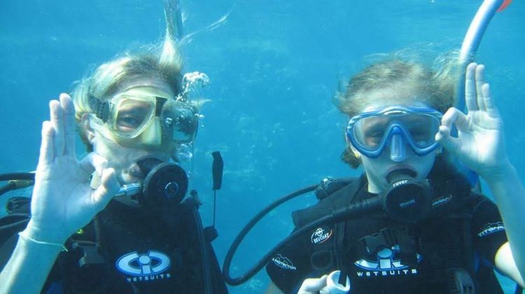 diving as a teenager