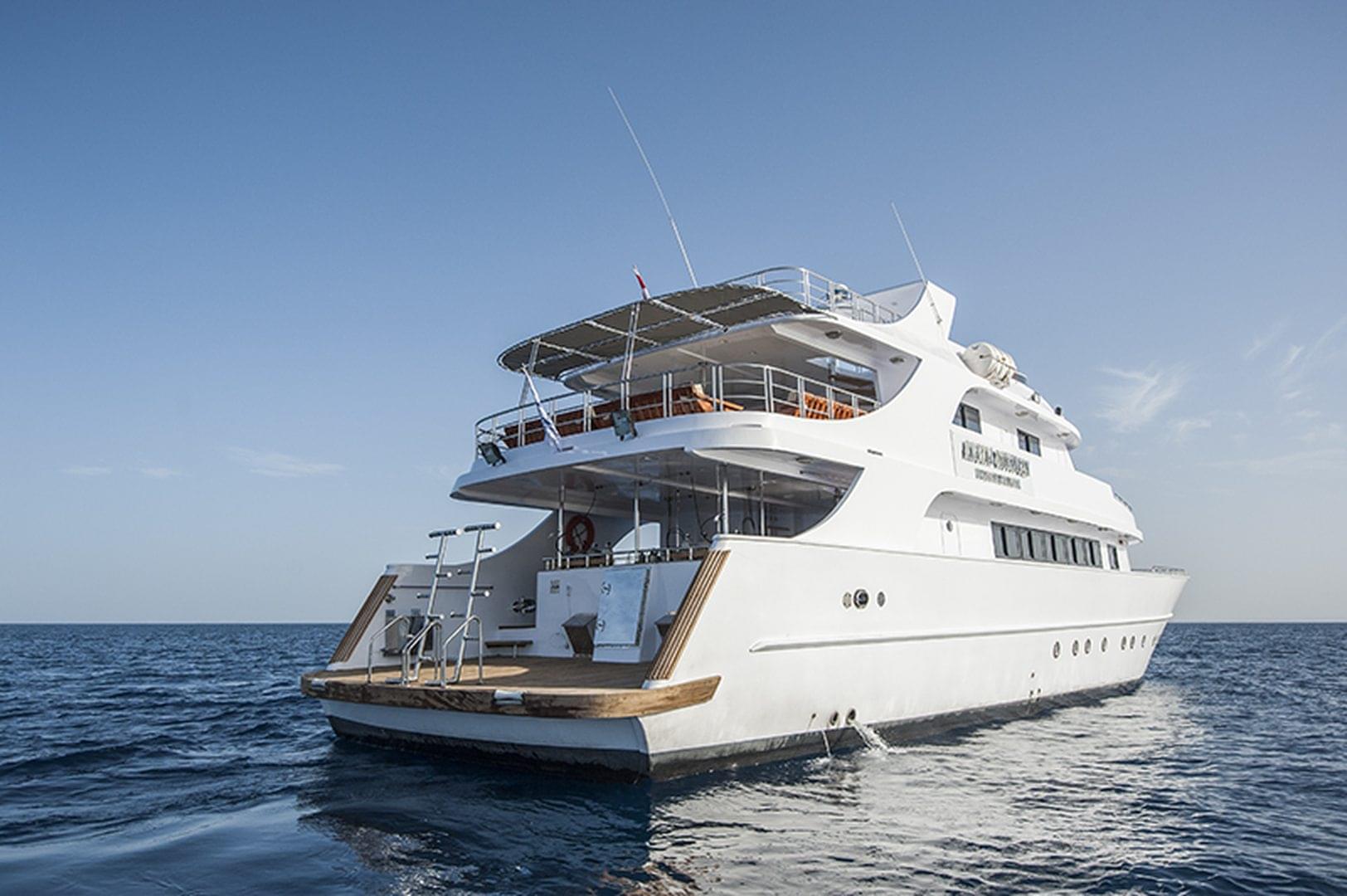 The MY Amelia, one of the best liveaboards in the Red Sea for exploring colorful coral reefs and meeting Red Sea fish