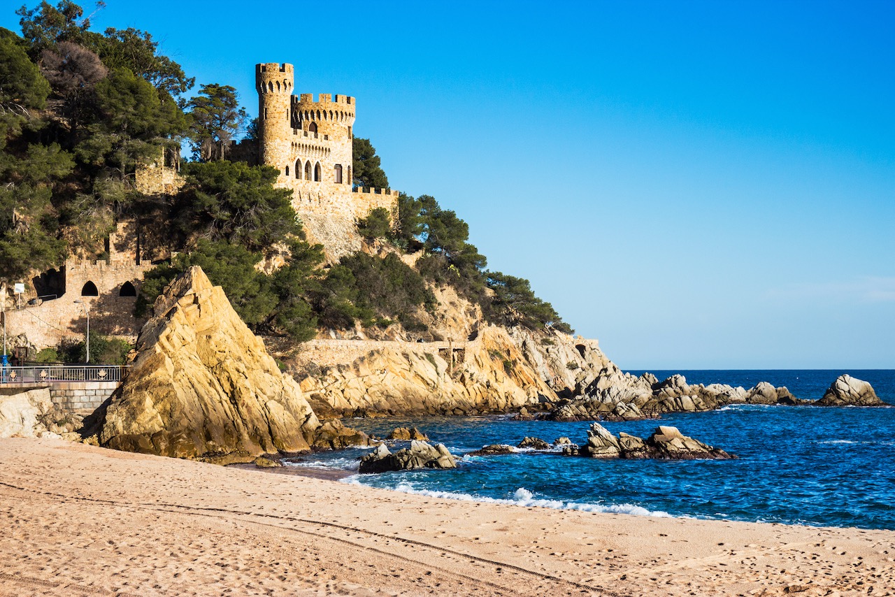 the beach in lloret de mar spain, one of the best places to dive in Barcelona