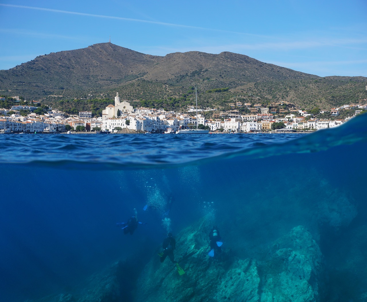divers exploring the coastline of Costa Brava Spain