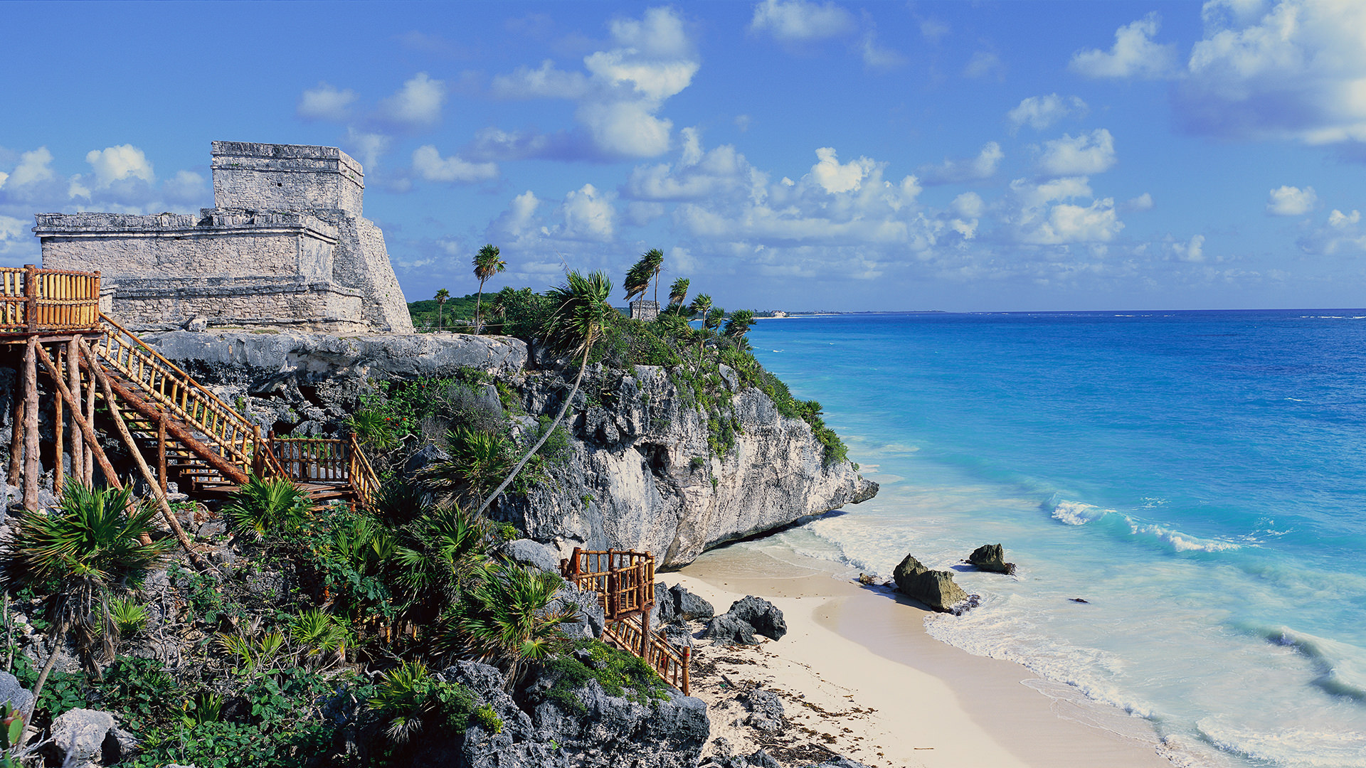 Mayan ruins on the coast near Tulum, Mexico