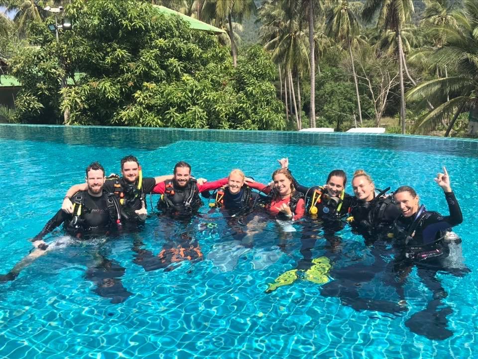Samantha (Sami) Raines as a part of an Instructor Development Course for scuba divers in Thailand