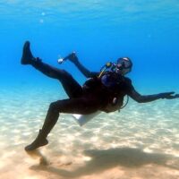Samantha (Sami) Raines scuba diving