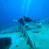 east timor new shipwreck two divers with the wreck