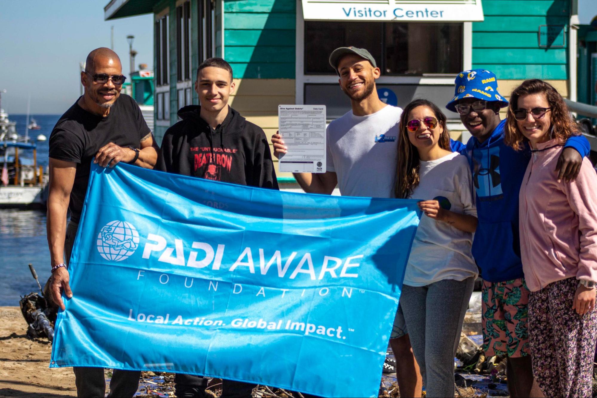 PADI AWARE Group at a cleanup event