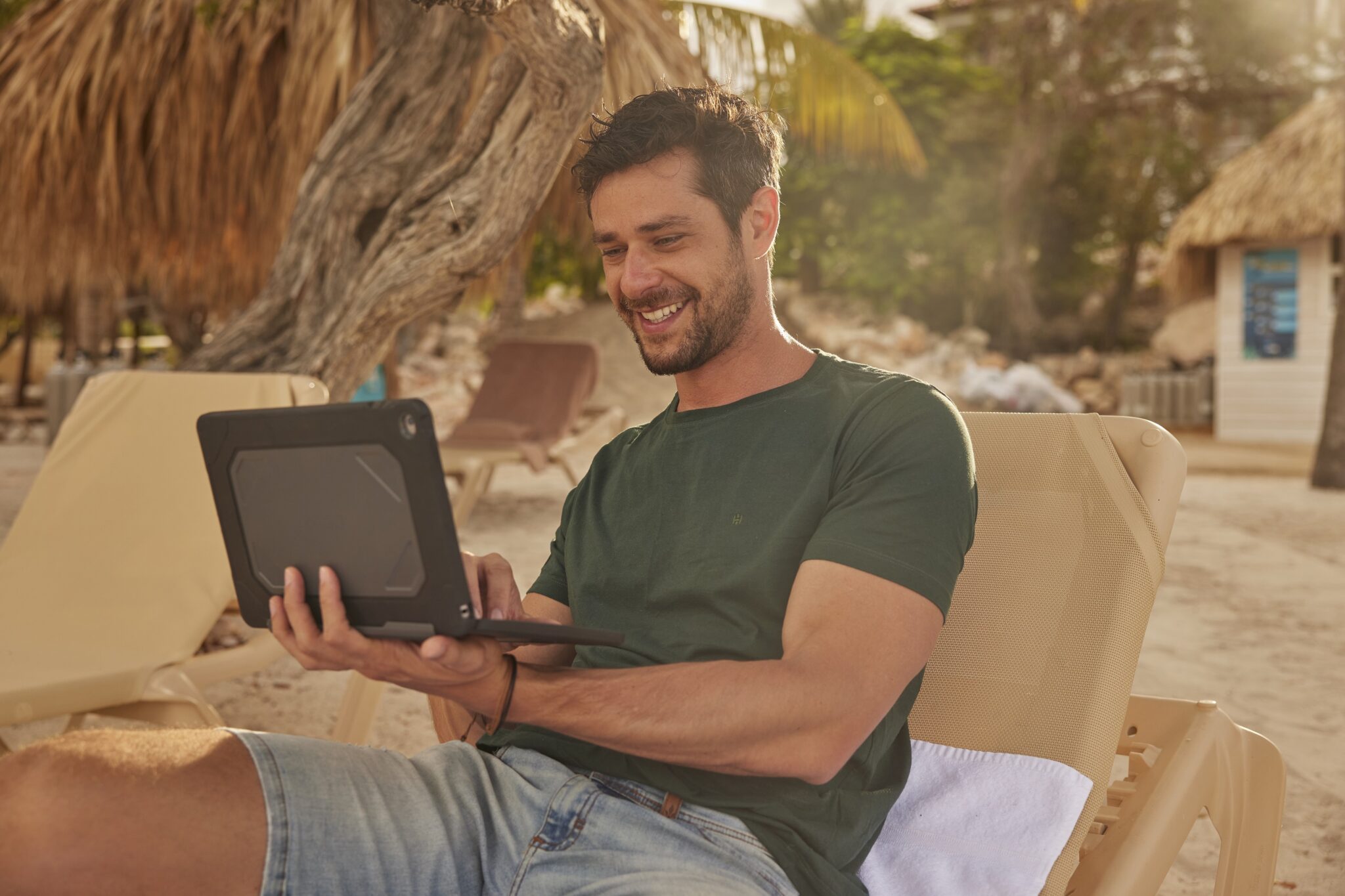 student studying with a tablet gift of exploration