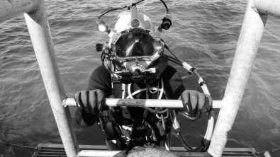 offshore commercial diver surfaces after a saturation dive