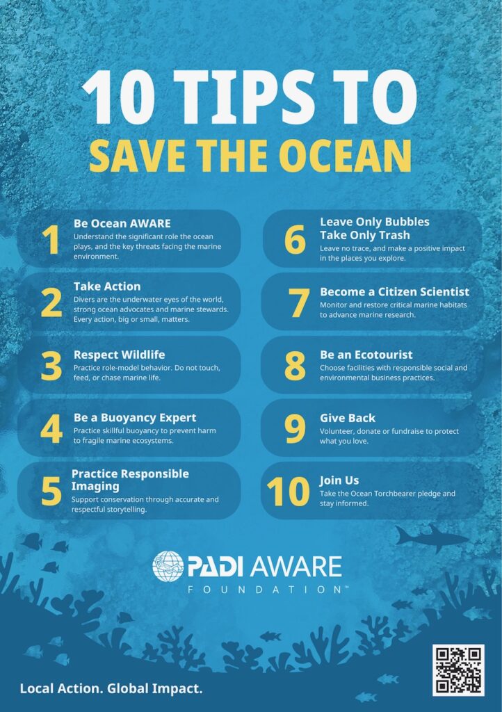 the all-new padi aware 10 tips to save the ocean