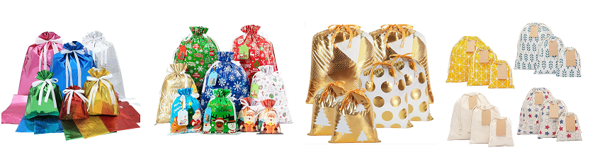 reusable gift bags for christmas, holidays, birthdays