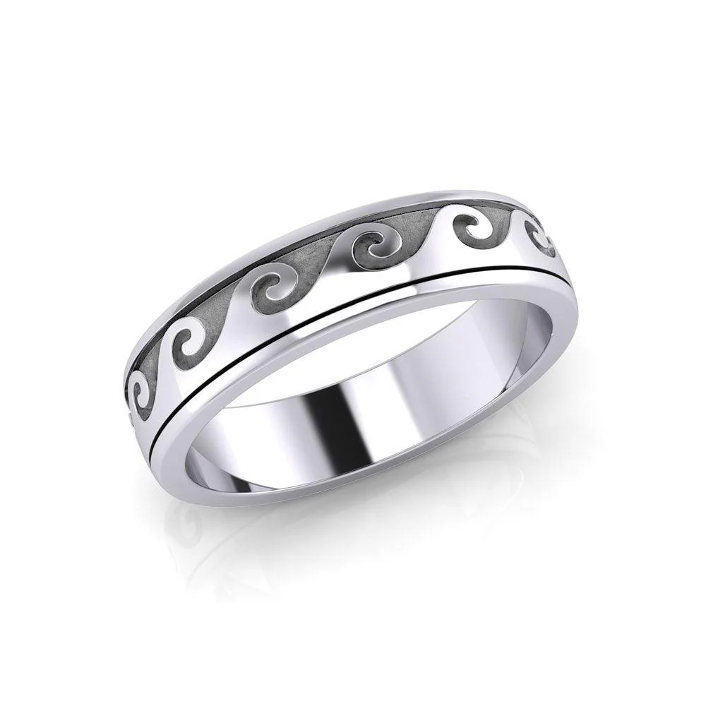 Unisex wave divers ring