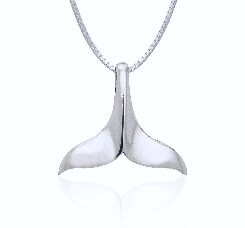 Whale tail jewelry pendant