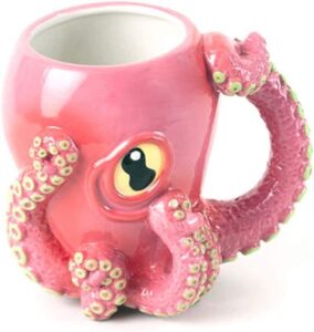 ceramic octopus mug best home decor for divers