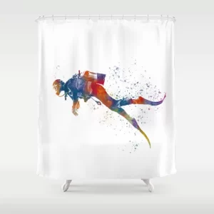 scuba diver shower curtain best home decor