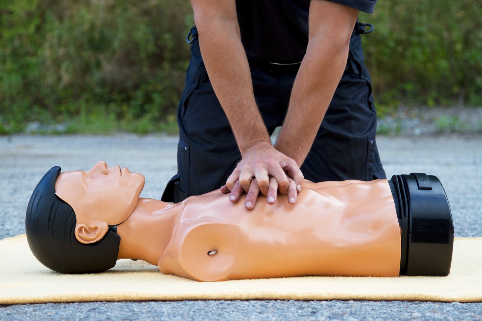 someone performing cpr on a dummy shutterstock types of cpr